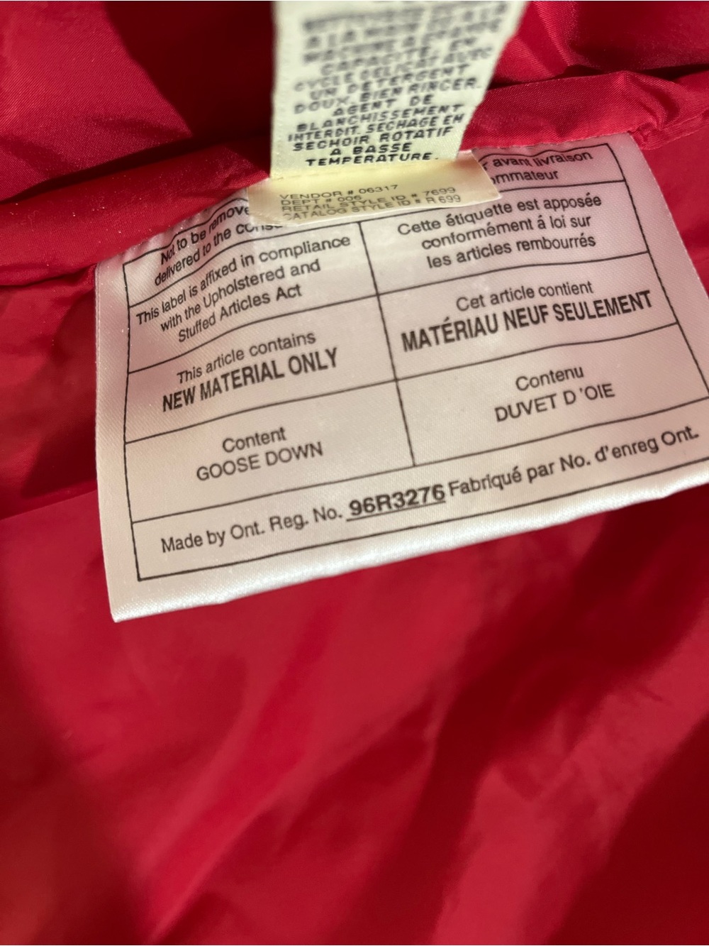 Eddie Bauer Red Puffer Goose  Down Vest - Picture 6 of 14